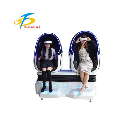 9D VR Egg Cinema Διπλές Θέσεις – Καρέκλα Εμβυθιστικής Κίνησης VR με 100+ Ταινίες & 15 Παιχνίδια, Δυναμικές Θέσεις, Εφέ Αέρα & Δόνησης για Αίθουσες Arcade