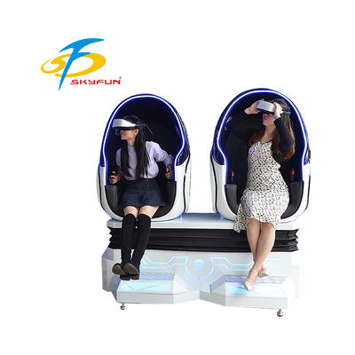 9D VR Egg Cinema Διπλές Θέσεις – Καρέκλα Εμβυθιστικής Κίνησης VR με 100+ Ταινίες & 15 Παιχνίδια, Δυναμικές Θέσεις, Εφέ Αέρα & Δόνησης για Αίθουσες Arcade