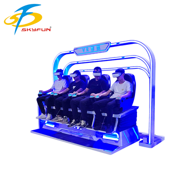 9D VR 4 θέσεις Καρέκλα Κινηματογράφου Multi-Person VR προσομοιωτής με 100+ ταινίες, 15 διαδραστικά παιχνίδια, Deepoon VR γυαλιά