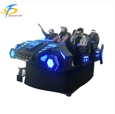 9D VR 6 θέσεων Καρέκλα Κινηματογράφου Multi-Person VR προσομοιωτής με 100+ ταινίες, 15 διαδραστικά παιχνίδια, Deepoon VR γυαλιά