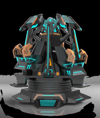 Διασκεδαστικός κινηματογραφικός προσομοιωτής VR 3 θέσεων Star Tower. Εξαιρετικό σχεδιασμό κίνησης 9-DOF, οθόνη 360°, πολλαπλά ειδικά εφέ, γυαλιά DPVR & 3παίκτες Immersive Ride