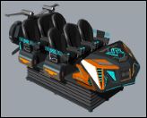 Διασκεδαστικό Άρμα 6 Θέσεων VR Cinema Simulator | Πολυ-παικτικό 9D Motion Ride με Μηχανισμό Στρόφαλου, Διπλού Χρώματος LED Φώτα, 20+ Αποκλειστικά Παιχνίδια & Γυαλιά DPVR – Κατασκευαστής SKYFUN