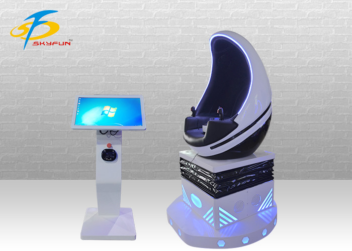 Single Cabin VR Egg Chair 360 Degree Simulation Rides Black & White Color
