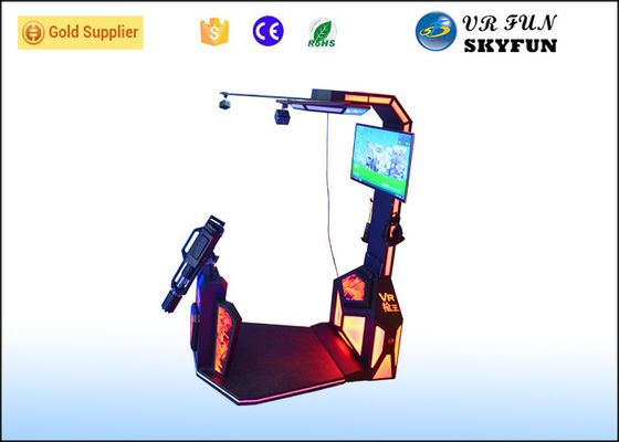 Μαύρο/κόκκινο HTC Vive Flight Simulator, πυροβόλο όπλο που πυροβολεί τον εικονικό προσομοιωτή παιχνιδιών