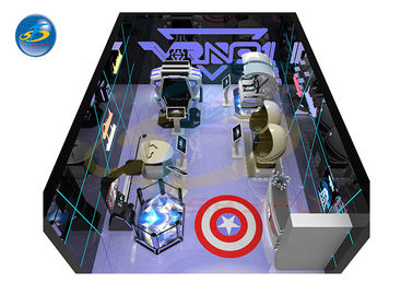 Κέντρο παιχνιδιών δωματίων Arcade προσομοιωτών θεματικών πάρκων 9D VR εικονικής πραγματικότητας μικρών επιχειρήσεων